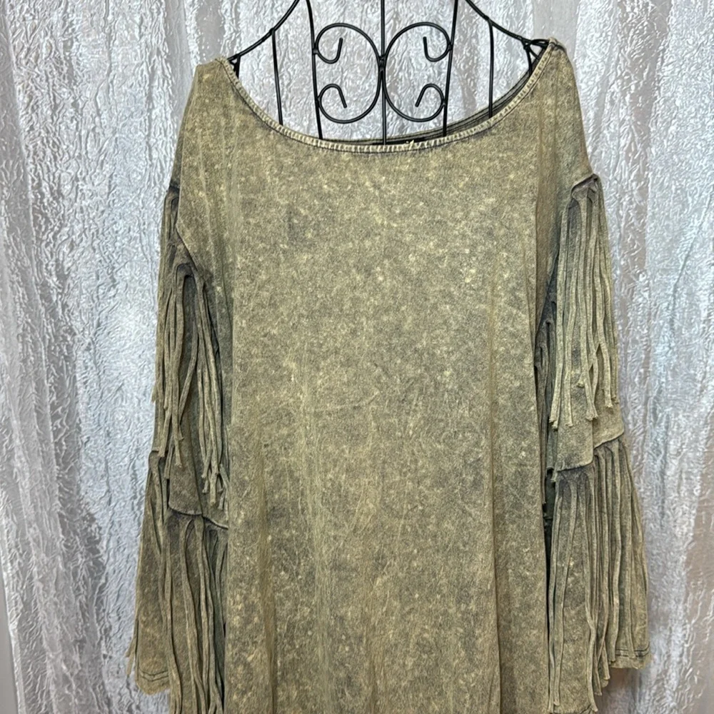 ODDI fringed boho shift dress - Picture 2 of 8